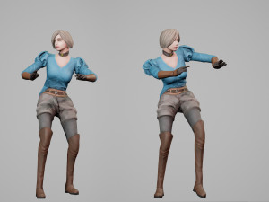 cartoon girl Modèle 3D