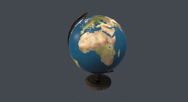 globe free low-poly 3D Модель .c4d .max .obj .3ds .fbx .stl .blend 