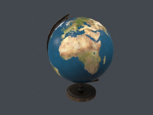 globe free low-poly 3D-Modell