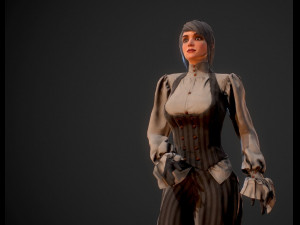 3d steampunk girl Model 3D