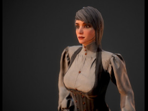 3d steampunk girl 3D Model