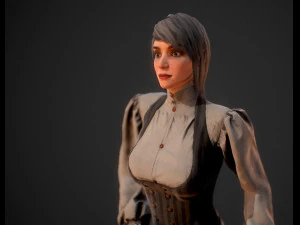 3d steampunk girl 3D Model