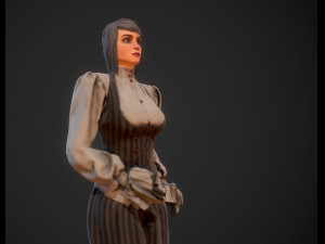 3d steampunk girl 3D Model