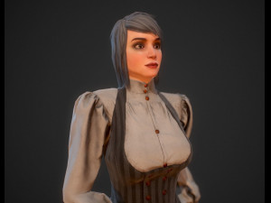 3d steampunk girl 3D Model