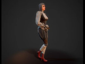3d steampunk girl 3D Model