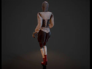 3d steampunk girl 3D Model