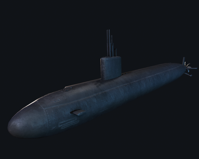 3d submarine santa fe model 3D Model .c4d .max .obj .3ds .fbx .stl .blend 