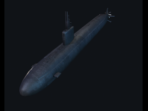 3d submarine santa fe model 3D Model
