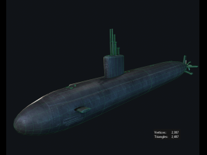 3d submarine santa fe model 3D Model