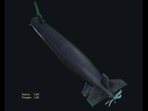 3d submarine santa fe model 3D Model