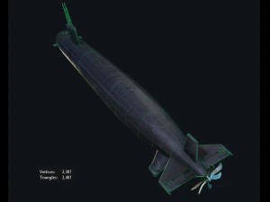3d submarine santa fe model 3D Model
