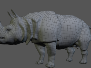 indian rhinoceros Modèle 3D