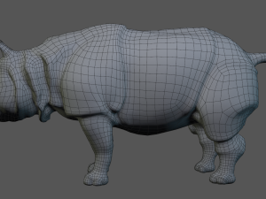 indian rhinoceros Modèle 3D