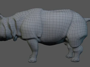 indian rhinoceros 3D Model