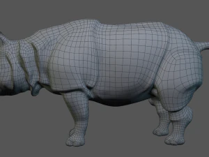 indian rhinoceros 3D Model