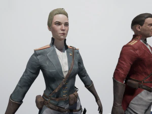 fictional historical soldiers 3D Model
