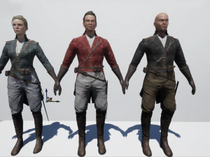 fictional historical soldiers 3D Model