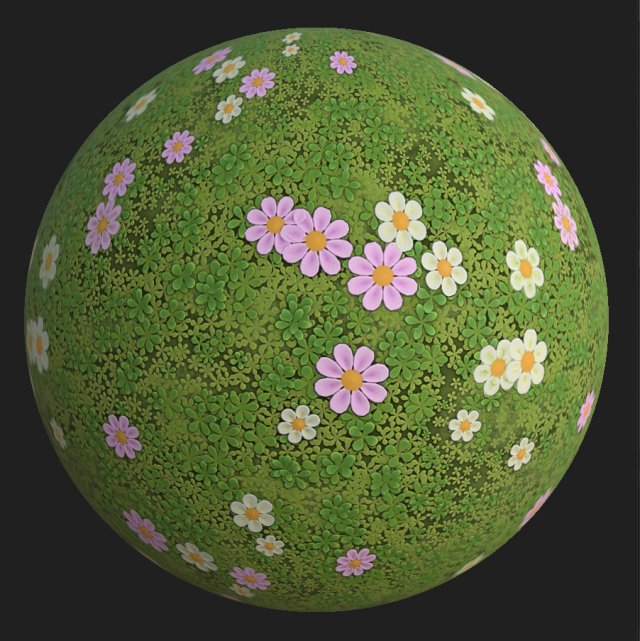 stylized clover field texture CG Textures .c4d .max .obj .3ds .fbx .stl .blend 