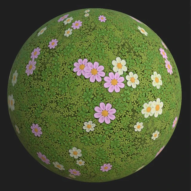 stylized clover field texture CG Textures .c4d .max .obj .3ds .fbx .stl .blend 