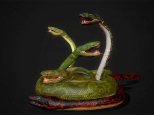 snakes boa - game ready 3D Model