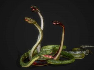 snakes boa - game ready Modelo 3D