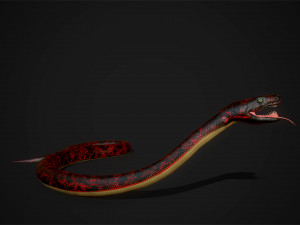 snakes boa - game ready Modelo 3D