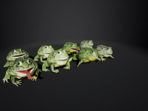 pixie frog - game ready Modelo 3D