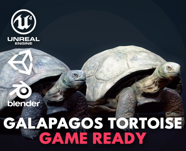 galapagos tortoise - game ready Modelo 3D .c4d .max .obj .3ds .fbx .stl .blend 