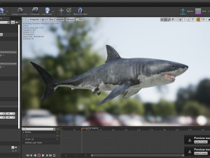 great white sharks - game ready Modelo 3D