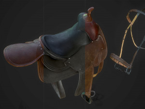 Horses - stallions 3D Модель