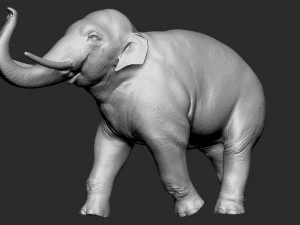 asian elephant - figurine 3D Model