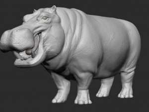 hippopotamus - sculpt Modello 3D