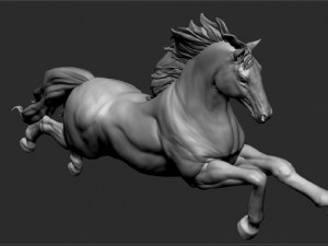 horse - unicorn - figurine Modelo 3D