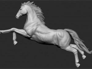 horse - unicorn - figurine Modelo 3D