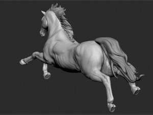 horse - unicorn - figurine Modelo 3D