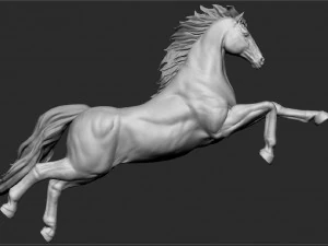 koń - jednorożec - figurka Model 3D