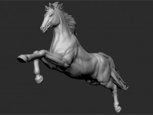 horse - unicorn - figurine Modelo 3D