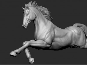 koń - jednorożec - figurka Model 3D