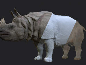 Indian rhinoceros - sculpt 3D Model
