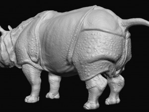 Indian rhinoceros - sculpt 3D Model