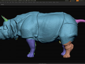 Indian rhinoceros - sculpt 3D Model