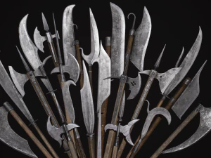 Medieval Weapon - Polearms II 3D Model