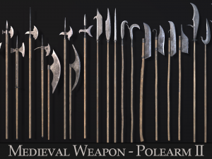 Medieval Weapon - Polearms II 3D Model