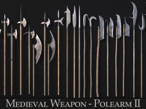 Medieval Weapon - Polearms II 3D Model