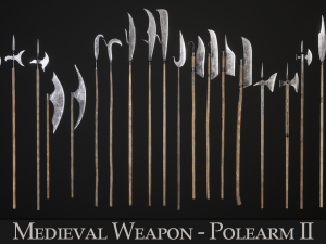 Medieval Weapon - Polearms II 3D Model