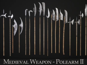 Medieval Weapon - Polearms II 3D Model
