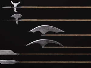 Medieval Weapon - Polearms II 3D Model