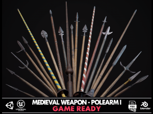 Medieval Weapon - Polearms I 3D Модель