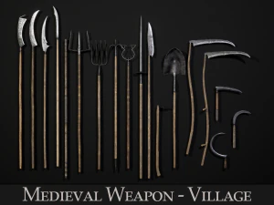 Medieval Weapon - VIllage 3D Model