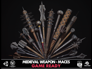 Medieval Weapon - Maces Model 3D